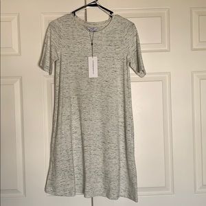 White Speckled T-Shirt Dress